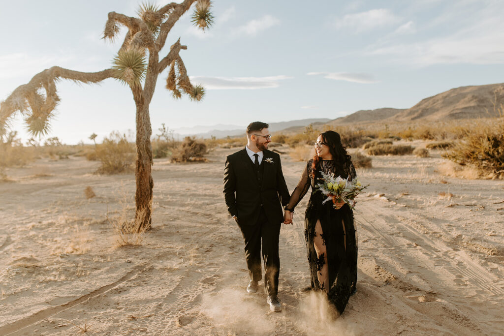 Eloping in Joshua Tree,  Desert Elopement, Bridal Portraits in the Desert, Wedding photographer in Joshua Tree, 