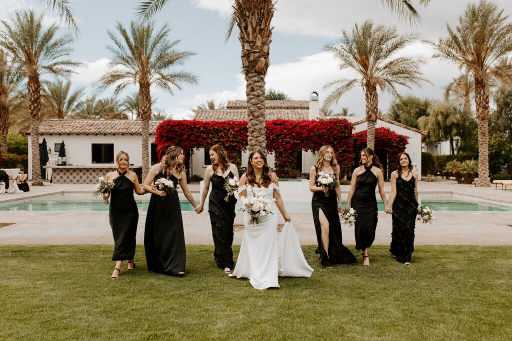 Bridesmaids, Bridal Party, Palm Springs, Wedding at old polo estate, Weddings in Palm Springs, Palm Springs Venues, 