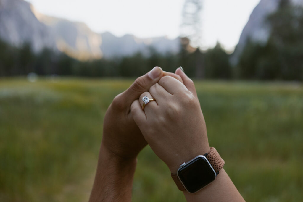 Couples Gets engaged in Yosemite Valley, with a Yosemite Photographer there to Capture it. 