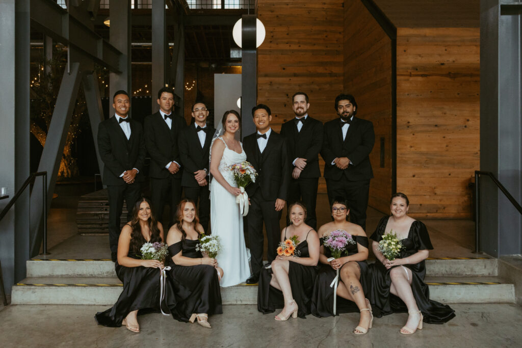 Wedding party photos at the iconic Venue 808 in Downtown San Diego.