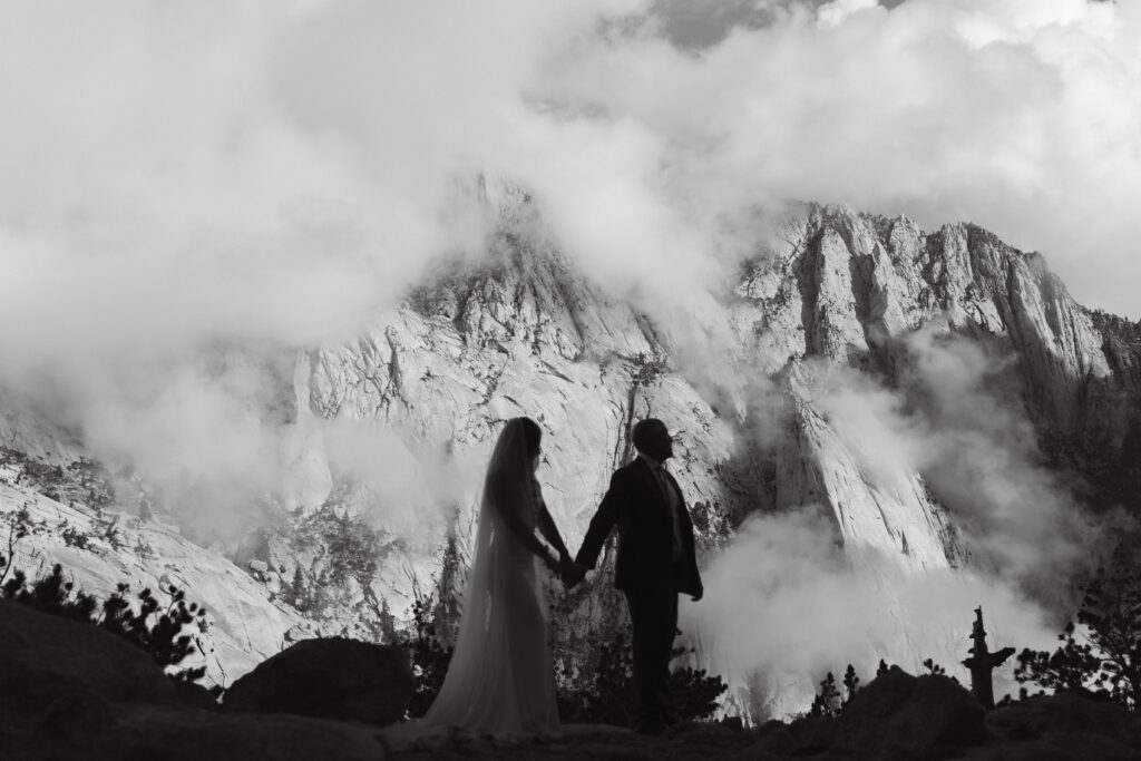 Epic View for this couples elopement in the eastern Sierras of California 