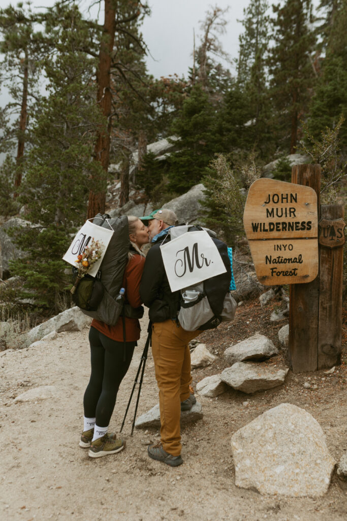 Morning Elopement hike, Elopement in the Sierra Nevada's, Lone Pine Elopement Photographer, Wedding Photographer near Yosemite, Adventure Elopement, Elopement Hike,Sierra Nevada Wedding Photographer,