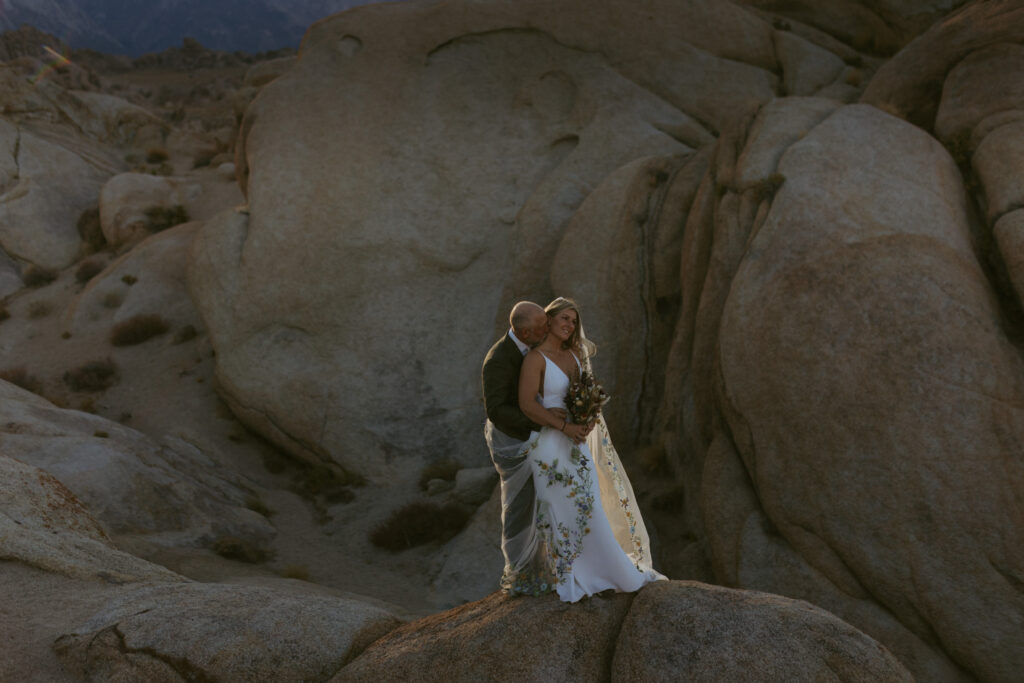 Couples Portraits Taken by a Yosemite Elopement Photographer in the Deserts Of California near Lone Pine in the Eastern Sierras 