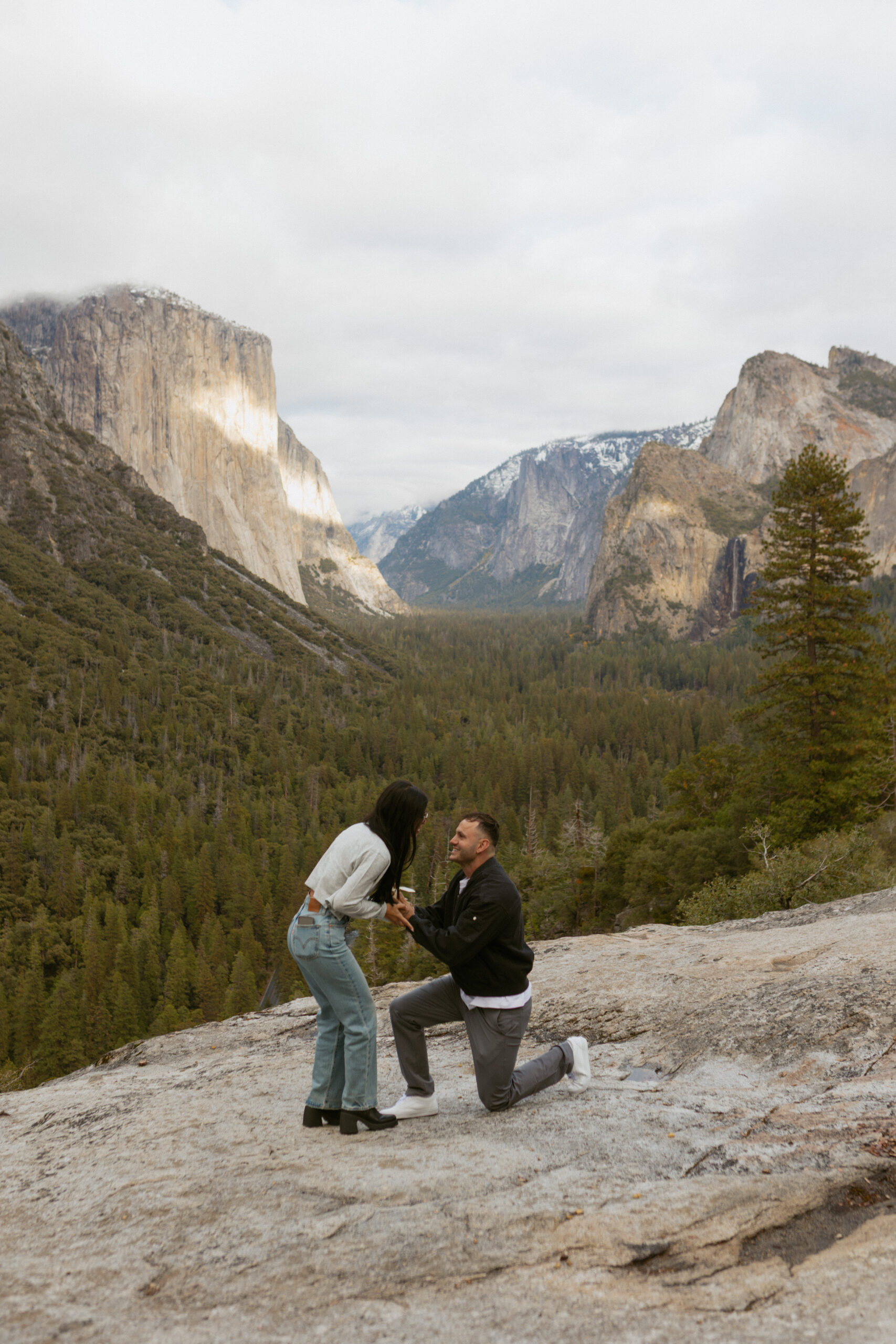 Tunnel View Surprise Proposal With a Yosemite National Park Photographer.