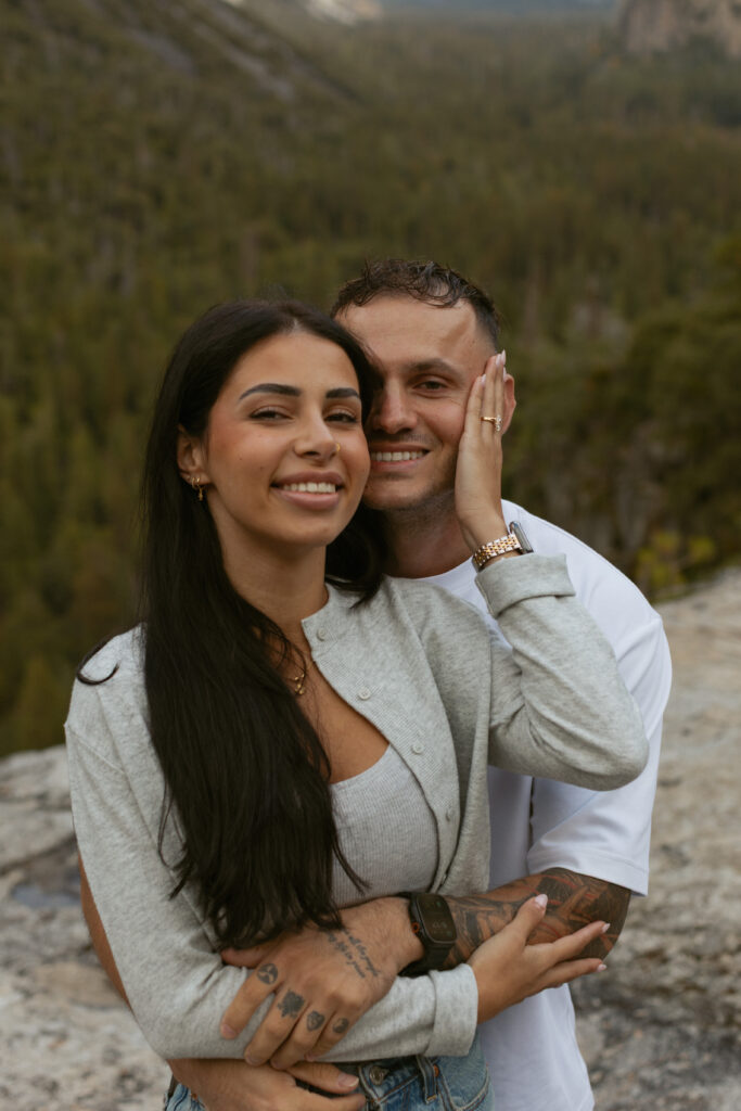 Surprise proposal at Tunnel View Yosemite