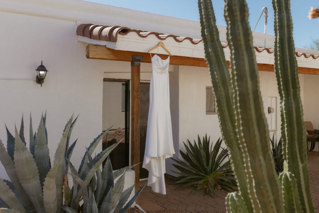 Wedding Dress details for an intimate desert wedding in Arizona,