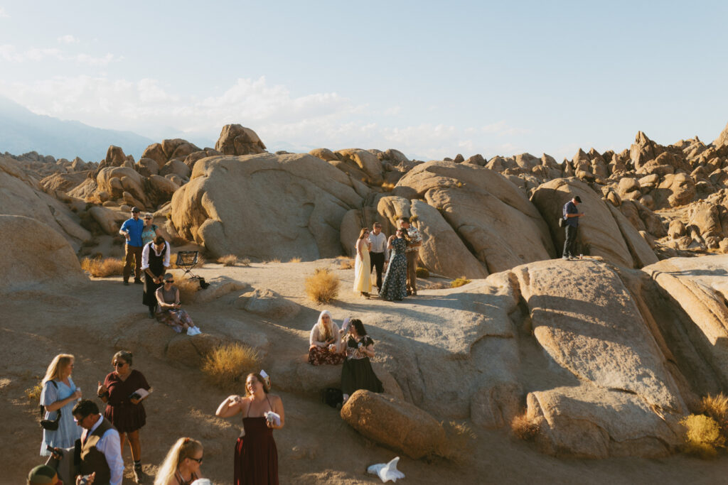 Alabama Hills Wedding Ceremony in Lone pIne California, The Ceremony took place at Mobius Arch and a Yosemite Elopement Photographer was there to Capture it. 