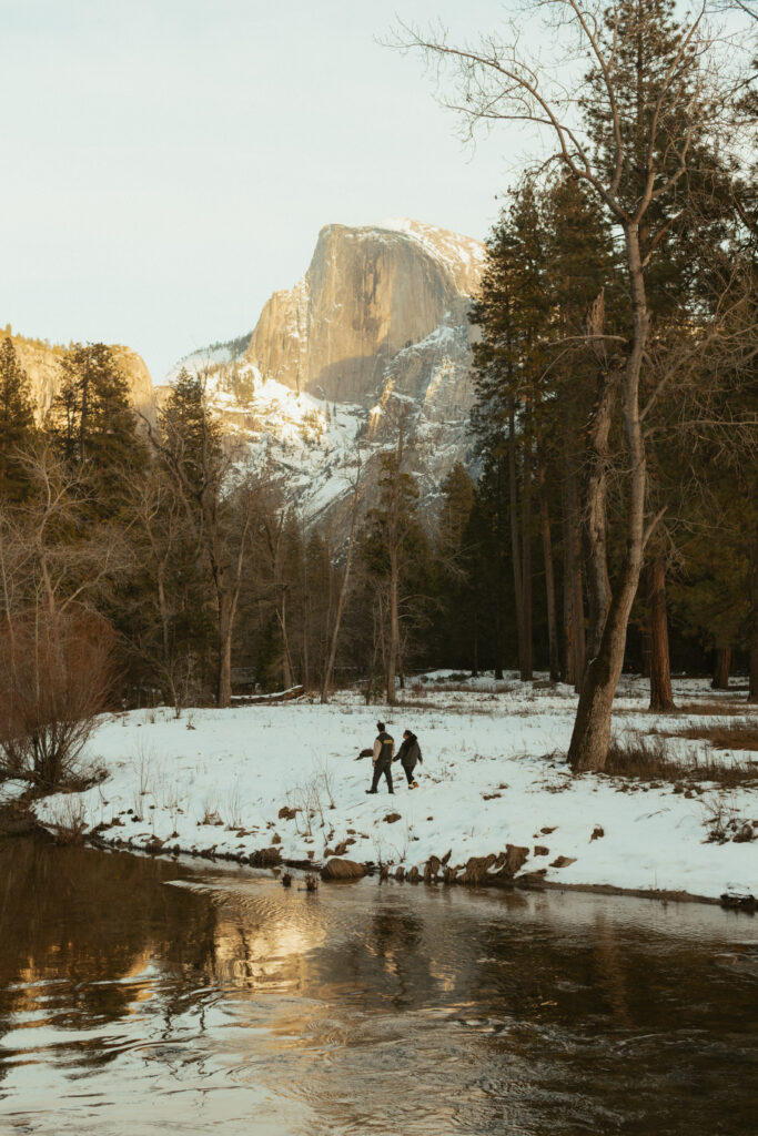 Yosemite Engagement Photographer  takes couples photos during their Engagement session in Yosemite Valley 