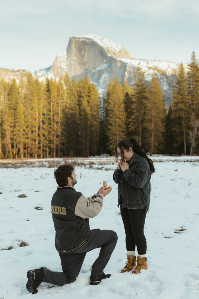 Man Proposes in Yosemite Valley In Yosemite National Park 