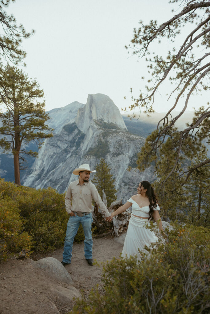 A National Park Proposal at Sunrise in Yosemite 