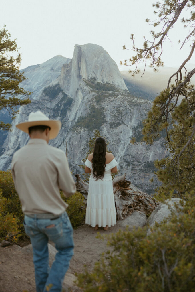 Man Proposing to Woman At a National Park 